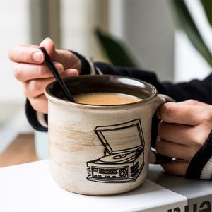 Creative Retro Camera Ceramics Mugs Phonograph Phone TV Set Cups Office Frukost Milk Coffee Mug For Friend Present Cup 3054