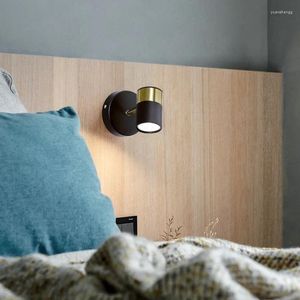 Wall Lamps Nordic Indoor Led Light Modern Folding Rotation Background Bedroom Bedside Living Room Decor Reading Lighting