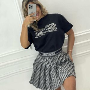 Fashion Two Piece Dress Women Round Neck T-shirt and Mini Skirt Sets 2Pcs Outfits Free Ship