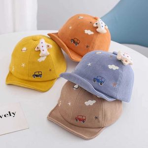 Caps Hats Cute Baby Cartoon Car 3D Plane Sun Hat Newborn Boys and Girls Summer Outdoor Sunscreen Hat Childrens Beach Travel Hat d240525