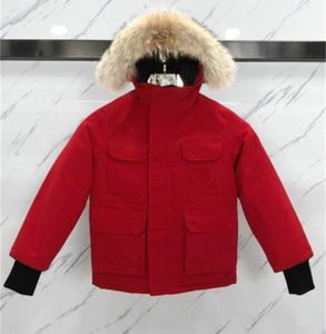 Kids Winter Duck Down Coats z futrzanym kołnierzem nastolatki śnieg nosza gęsta kurtka dziewczyn