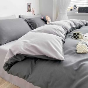 Set di biancheria da letto biancheria da letto di cotone puro per ragazzi e ragazze doppi grandi piumini coperte per letti piatti cuscinetti di cuscinetti in lino tessili per la casa di moda per adulti j240507