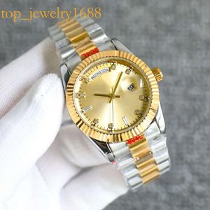 Mens 36mm Mechanical Automatic Movement Stainless Steel Watches Needle Life Waterproof Ladies Fashions Wristwatch Gift