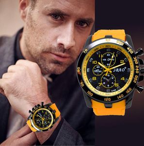 Stal nierdzewna luksusowy sport analogowy kwarc nowoczesny mężczyźni moda zegarek na nadgarstek
