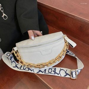 Torby w talii grube łańcucha worek pu skórzany pasek fanny projektant marki Banan Fashion Crossbody Packs