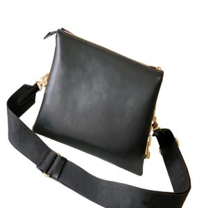 Modedesigner -Taschen Ladies Kette Echtes schwarzes Leder großer Umhängetasche hochwertiger Crossbody -Tasche#57790 245y