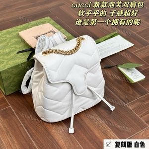 New Puff Backpack Luxury Genuine Leather Designer Travel Adjustable Strap Classic Versatile bag