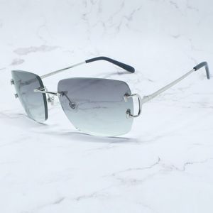 Zagrodzone okulary przeciwsłoneczne bez krawędzi Vintage Sun Glass Designer Mands Marka luksusowe kobiety okulary przeciwsłoneczne duże kwadratowe okulary przeciwsłoneczne carter shades okulary 249i