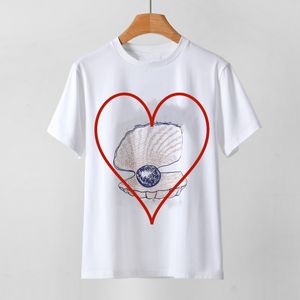 Tshirt Womens Designer T-shirt Cherry Printing Loose Crew Neck Kort ärm Cotton Coman Casual Tops 2024 Summer Tees Y2K Streetwear 2CBC