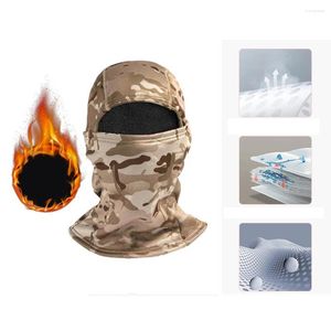 Berets Winter Tactical Military Camo Balaclava Cap Men Outdoor Sports Warm Hunting Camouflage Skiing Scarf Cycling Hats