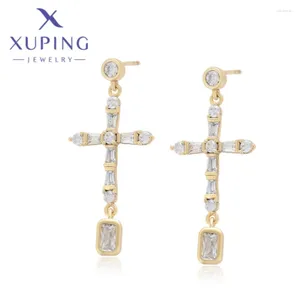 Hoop Earrings Xuping Jewelry Fashion Exquisite Geometry Shape Light Gold Color For Women Girl Christmas Friend Gifts X000859627