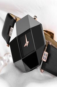 cwp HOLUNS luxury watch Fashion Women Dress Watches Ceramic case Leather Strap Relogio Feminino Lady Quartz Wristwatch98003335558996