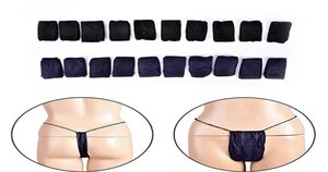 10pcs/paket seyahat tek kullanımlık G-String Panties T-Back Saloon Spa iç çamaşırı BE/Black7140831