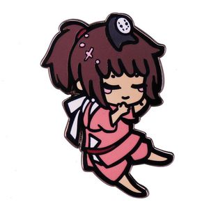 Chihiros Dream Spinner Enamel Pin Classic Spirited Away Brooch Studio Ghibli Art Badge Anime Fan Collection Gift