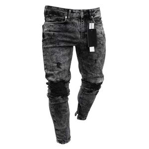 Jeans de jeans Moda de moda masculina Casual Tear Hip Hop