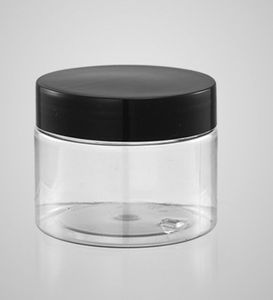 30ml 40ml 50ml 60ml 80ml Jarros de plástico transparentes latas de armazenamento de plástico para animais de estimação garrafa redonda com tampas de alumínio plástico9943530