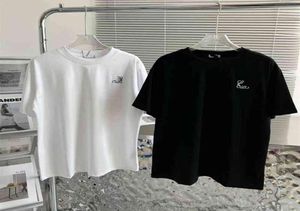 Tshirt HighバージョンLoe Chinese Ynot Small Label Embroidery半袖Tshirt男性と女性カップ