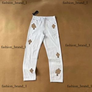 Designer Chrome Jnco Jeans lila Jeans Herren Ksubi Jeans Alte gewaschene Jeans gerade für Männer Leopard Casual Long Pant Style B38C