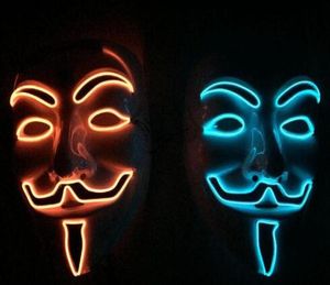 V Vendetta El Wire Party Maske Halloween Masken Masquerade Carnival PVC Party Dekoration Cosplay Guy Fawkes Erwachsene Größe HJIA8661932372