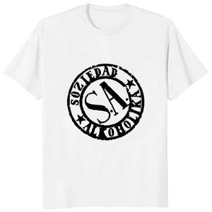 メンズTシャツSoziedad Alkoholika Man TシャツスラッシュパンクロックメタルバンドファンTシャツホットセールカジュアルファッションルーズソフトTシャツ曲ファンTS Y240509