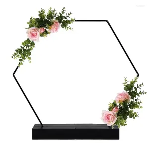 Flores decorativas Pede central de argola floral com decoração de mesa de base para a porta de natal Garland Diy Craft