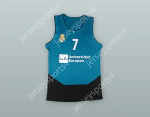 Custom nay mass jovens/crianças Luka Doncic 7 Real Madrid Teal/Black Basketball Jersey Top Stitched S-6xl
