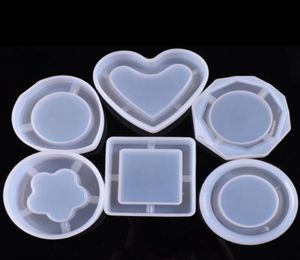 Crystal Epoxy Resin Mold Ashtray Casting Silicone Mould Desktop Decoration Making Tools DIY Crafts Smoking Accessories 6 Designs T3894504