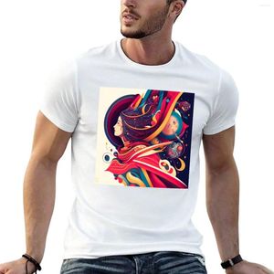 Tanques masculinos tampes artistas femininas Pintura abstrata T-shirt Black Tam camise
