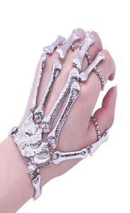 Skull Skeleton Bracelets Finger Christmas Halloween Giftclub Gothic Punk Stretch Bangles for Women Fashion Jewelry1257249