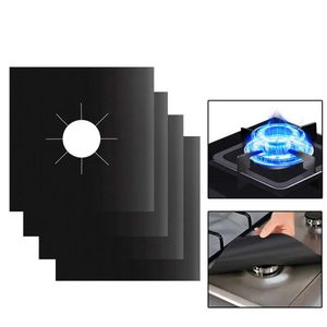 Stove Liners Covers 0.2mm Burner Double Thickness Reusable Non-Stick Heat-Resistant Gas Range Protectors for Kitchen Mat and Easy to Clean tool ol