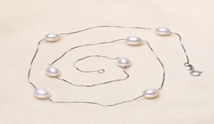 Freshwater Pearl Necklace 925 Silver Pendant Necklace For Women 78mm 4 color Natural Pearl Starry necklace Baroque Pearl Jewelry9823315