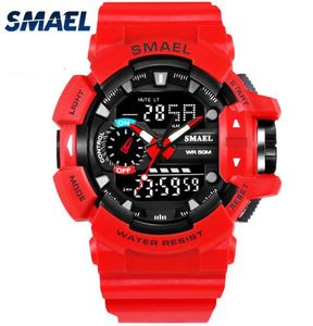 Smael Red Sport Clock Men Watches Man 30m Waterproof Watch LED Digital Quartz Wristwatches Relogio Masculino Male Saat 1436 LY19127661069