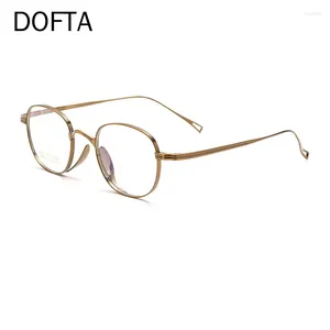 نظارة شمسية إطارات Dofta Pure Titanium Myopia Gyopia Frame Men Women Retro Round Joplasse Eyeglasses Vintage Optical Eyewear 5871