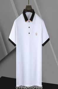 Moda Tasarımcısı Men039s Polo Gömlek Pamuklu Yüksek Kalite İşlemeli Kısa Kollu Tshirt Orijinal Tek Yakıt Gömlekleri8210018