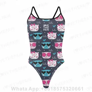 Swimwear femminile Love The Pain Sexy One Piece Swimsuit Bikini Sports Function Training Competition 2024