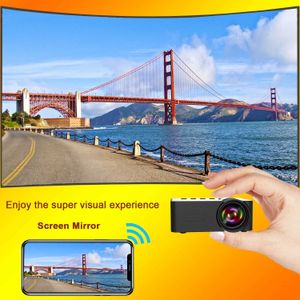 Проекторы YT100 Новый беспроводной мини -проектор HD1080P Мобильный видео Wi -Fi Intelligent Portable Home Theatre и тот же экранный проектор iPhone Android J240509