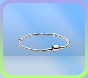 100% 925 Sterling Silver Classic Moments Chain Bracelet Fit Authentic European Dangle Charm For Women Fashion DIY Jewelry3903674