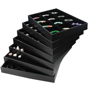 Jewelry Tray Black Velvet Ring Bracelet Necklace Pendant Earring Organizer Holder Jewelry Storage Tray Jewelry Display Stand Box