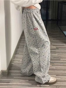 Kvinnor Pants Capris Houzhou Y2K Vintage Baggy Sweatpants Womans Overized Korean Style Harajuku Pants Kpop Strtwear jogger byxor Casual Spring Y240509