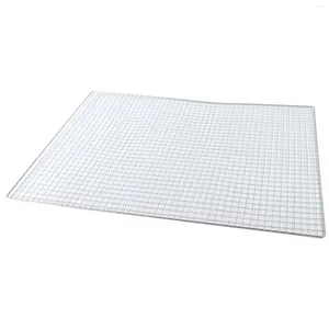 Tools Stainless Steel Camping Cooking BBQ Grate Mesh Net Grill Grid For Japanese Korean Kitchen Accessories