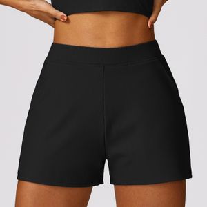 L8526 Womens Yoga Outfits High Waist Shorts Exercise Short Pants Fitness Wear Girls Running Elastic Adult Pants Sportswear Thread Quick Dry