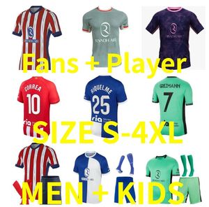 2024 2025 MEMPHIS Athletic MadridS R.DE PAUL GRIEZMANN CARRASCO Soccer Jerseys 23 24 25 Player version LEMAR KOKE M. Llorente camisetas de futbol Men kids fooball shirt