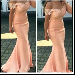 2020 Cheap Bridesmaid Dresses Sexy For Weddings Peach Cap Sleeves Lace Appliques Mermaid Floor Length Plus Size Formal Maid of Honor Go 2649