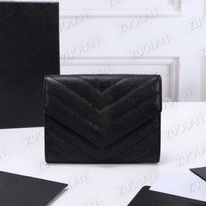 414404 top quality zipper Designer Coin Purse short wallets mens for Women leather Business credit card holder Full Leather Luxurys bag 237x