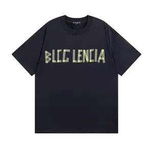BLCG LENCIA Unisex Summer T-shirts Mens Vintage Jersey T-Shirt Womens Oversize Heavyweight 100% Cotton Fabric Workmanship Plus Size Tops Tees BG30383