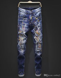 MEN039S 2020 Luxusdesigner Jeans enge klassische Diesel -Car Square Jeans Rock Renaissance Men039s Jeans Rock Revival Biker D9483856