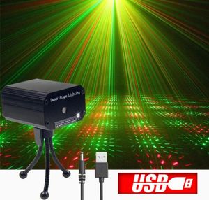 Sharelife Mini Red Green Moving Star Dot Effect USB Laser Projector Light for DJ Gig Home Show Party Stage Ligting Gift SUSB011341333