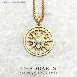 Halskette Goldfarbe Sun Brand Link Kette Mode ethnischer Schmuck Europa Stil Sier Geschenk für Männer Frauen Frauen