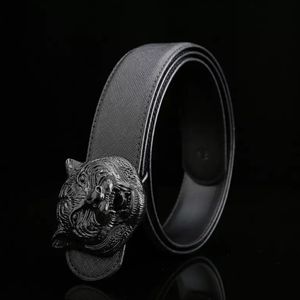 2018 Meistverkaufte Mode Big Tiger Buckle Gürtel für Männer echte Ledermarke Luxusgürtel Designer Männer hochwertiger Gürtel kostenlos Versand 283h