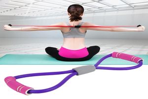 8-förmige Widerstandsbänder Ray TPE Yoga Gel Fitness Resistenz Brust Gummi-Fitness-Seil Muskelband Übung elastischer Fy70333141180